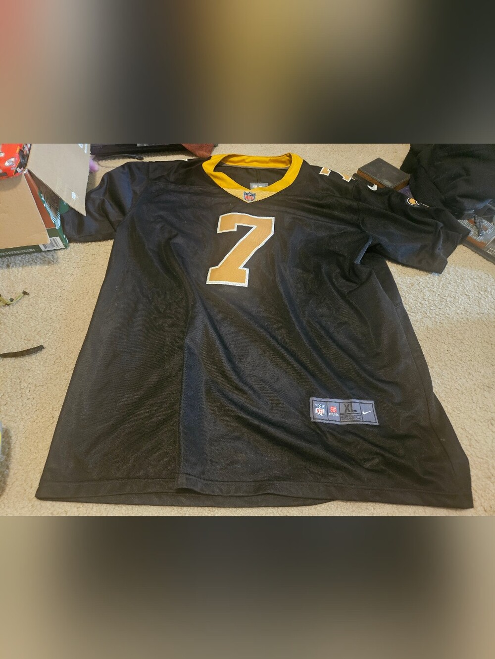 Nike On Field Jersey Sz XL #7 Taysom Hill Embroidered Very Clean No Rips Used.